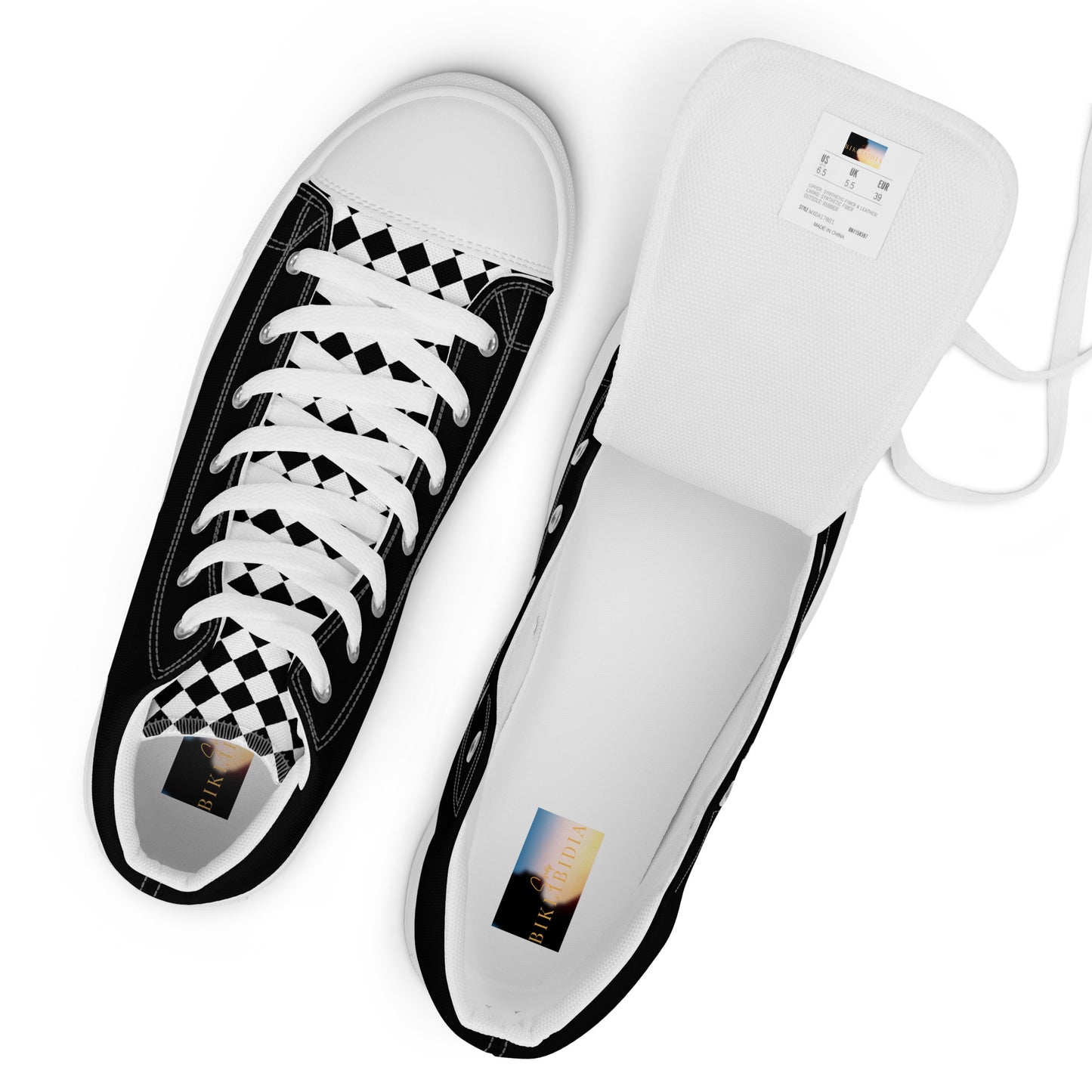 Men’s Checkered High Top