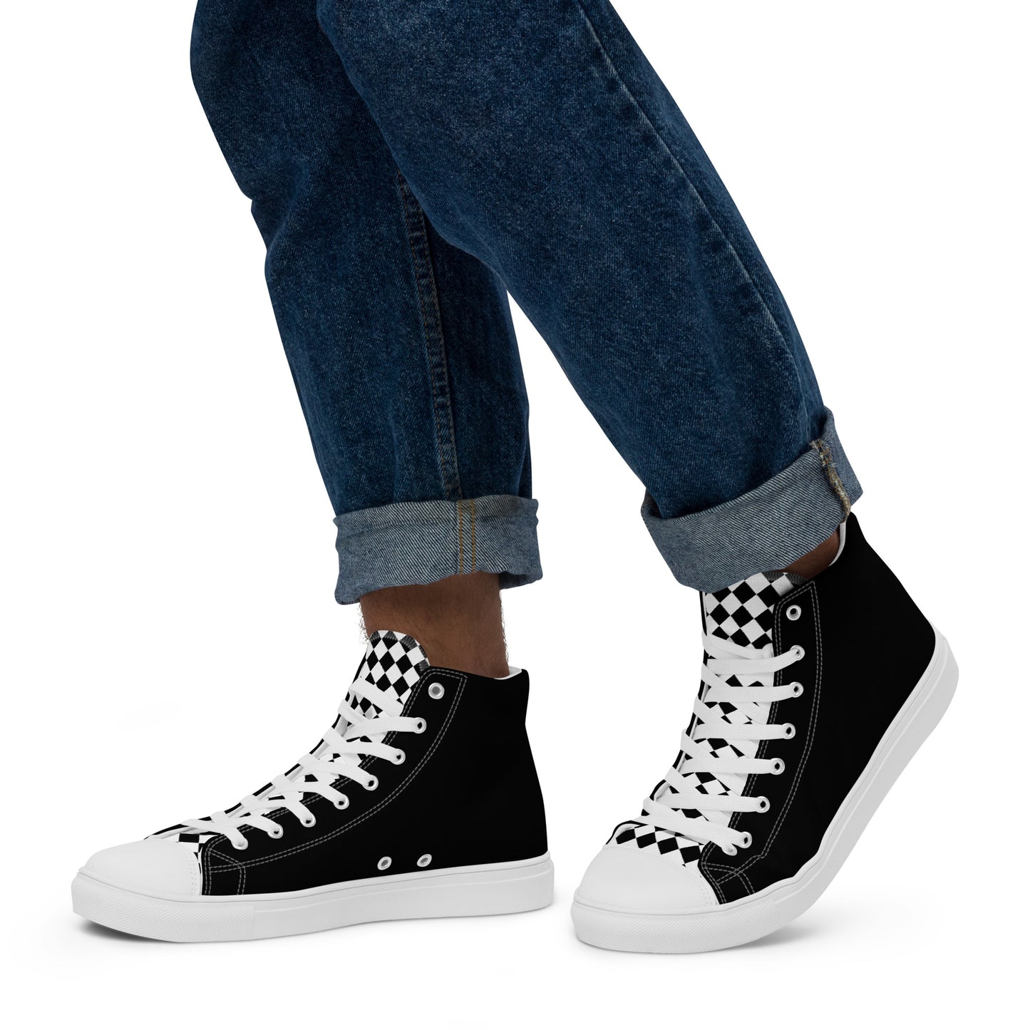Men’s Checkered High Top