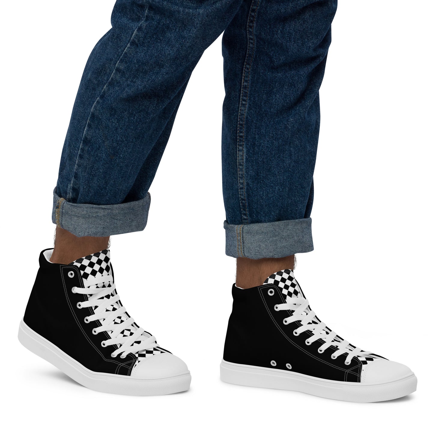 Men’s Checkered High Top