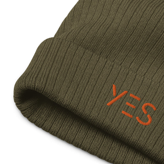 Say YES ! Ribbed Knit Beanie
