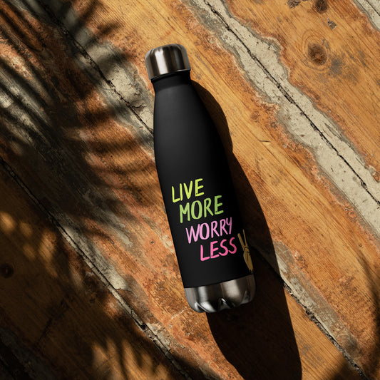 LIVE MORE Stainless-Steel Water Bottle