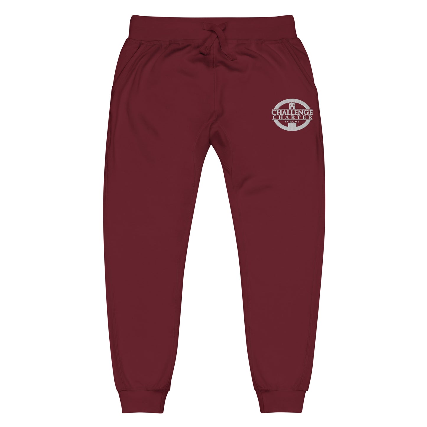 CCS Embroidered Teens Unisex School Logo Joggers - Maroon