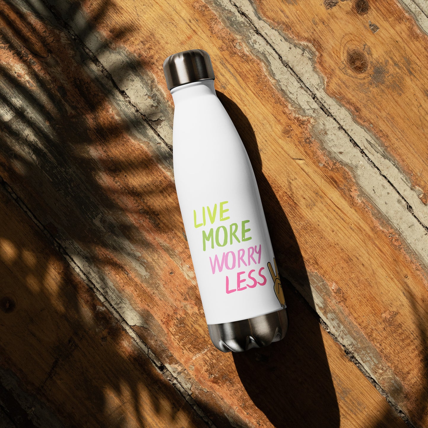 LIVE MORE Stainless-Steel Water Bottle